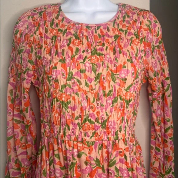 Banjanan Pink and Green Floral Maxi Dress - Picture 3 of 7